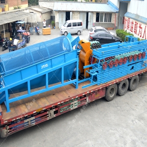 86雙級粉碎機生產線發(fā)貨圖片_發(fā)往廣西百色_破碎篩分金礦石